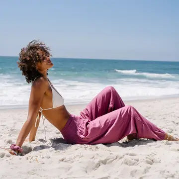 Berry Harem Pants with Pockets