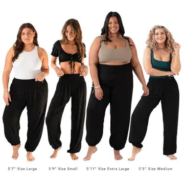 Black Harem Pants with Pockets