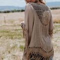 Macramé Kimono - Mocha