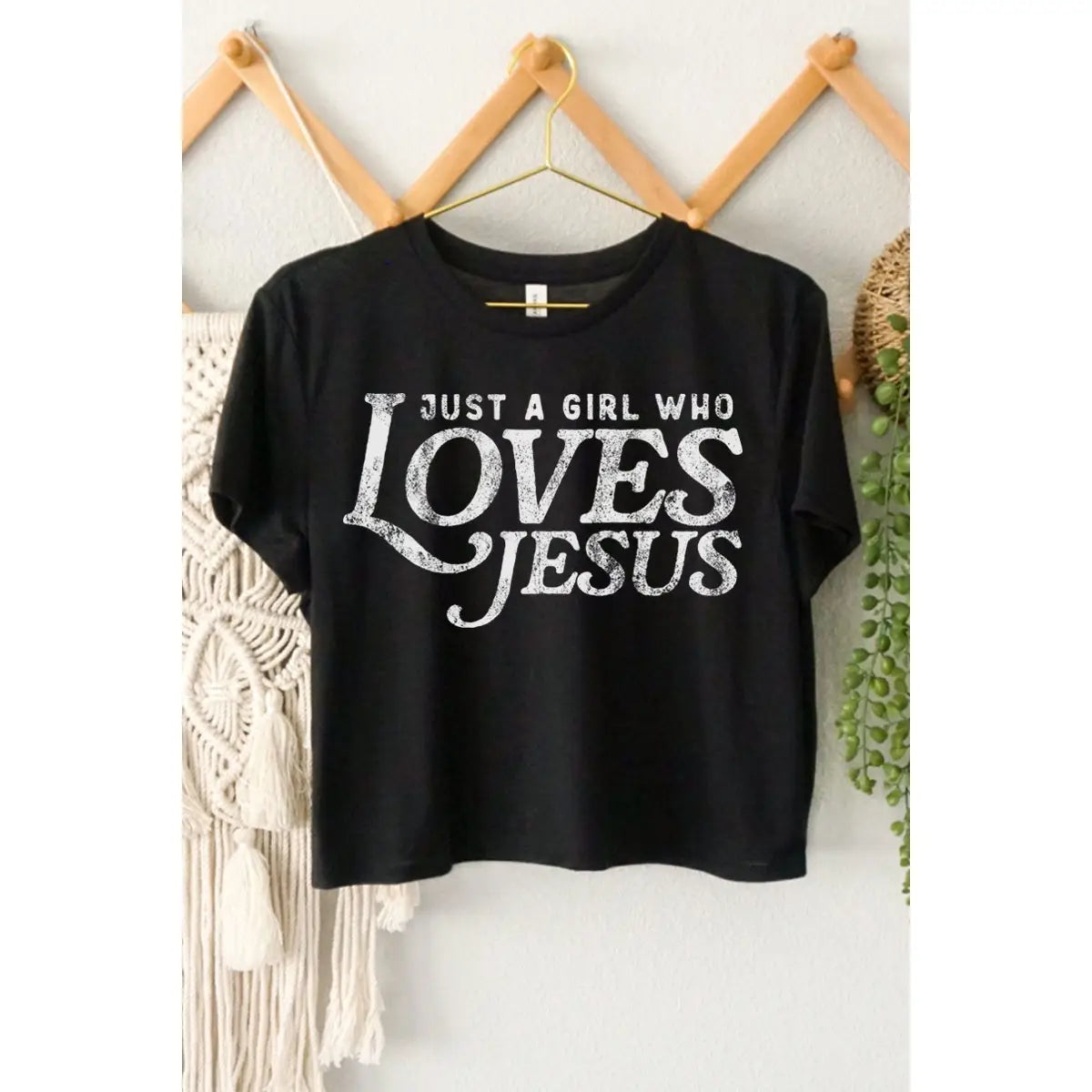 Just a Girl Who Loves Jesus Crop Top