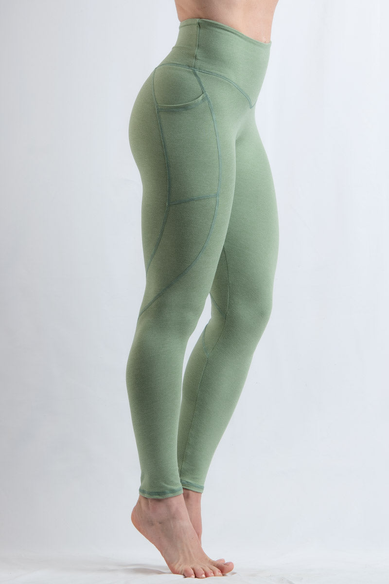 Leggings with Pockets - Aloe