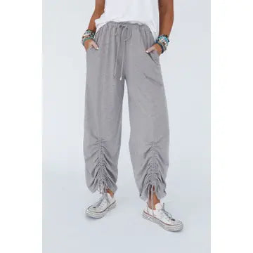 Cinched Pants - Pewter