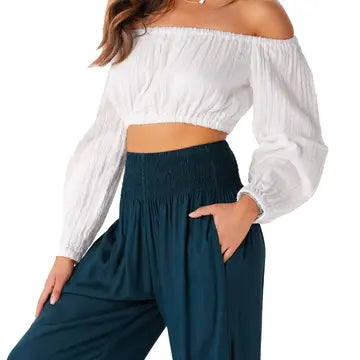 Deep Teal Harem Pants with Pockets