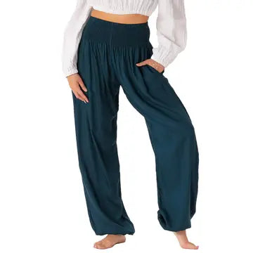 Deep Teal Harem Pants with Pockets